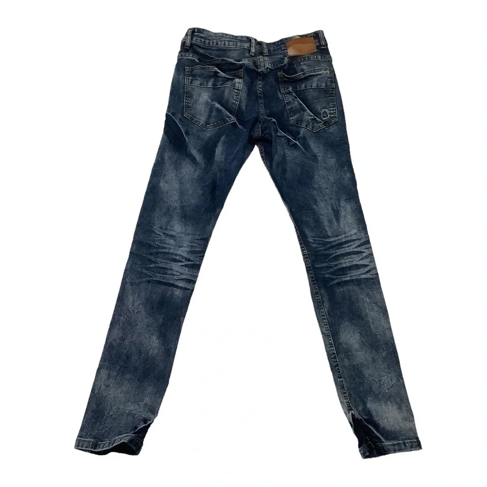 M. Society Skinny Jeans Sz 30W 30L Distressed